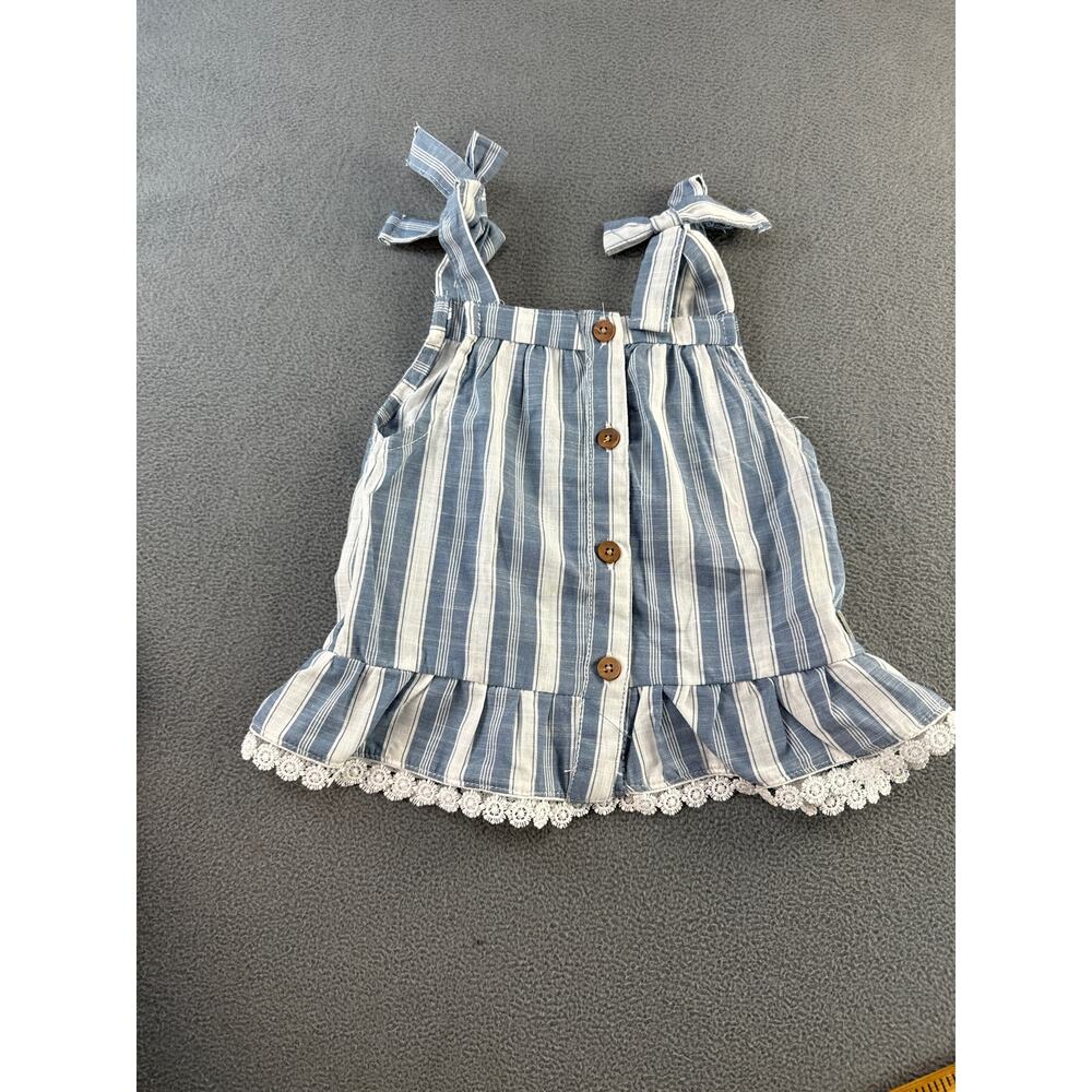 7 for all mankind strap top size 18 months blue/white